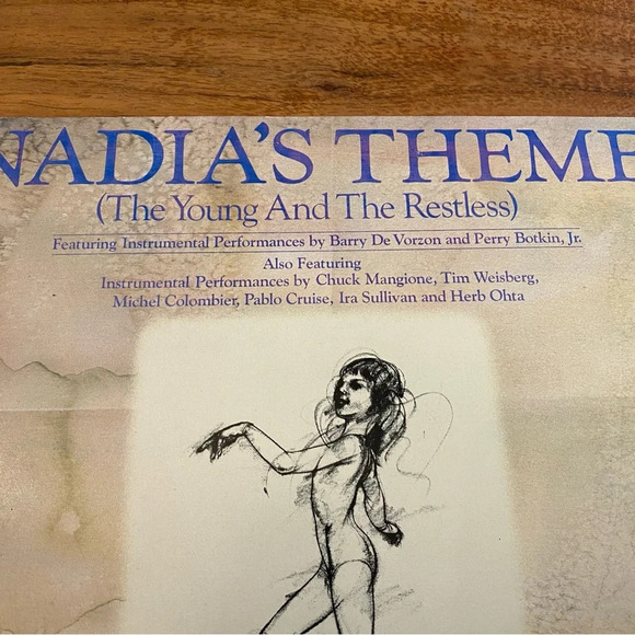 Vinyl Record Young and the Restless Soap Opera Nadia’s Theme 1976 A&M Records - Picture 7 of 13